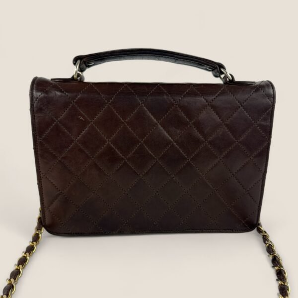 Chanel pre-owned double turnlock bag with top handle briefcase