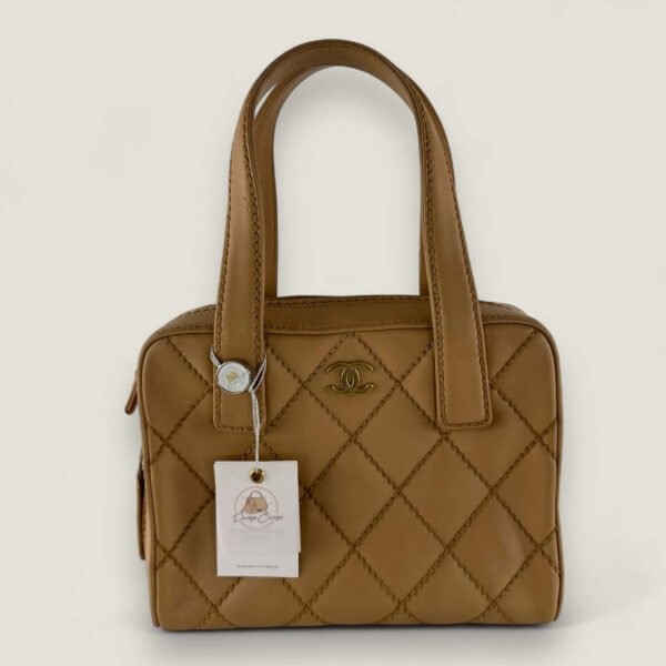 Chanel wild stitch handtas beige