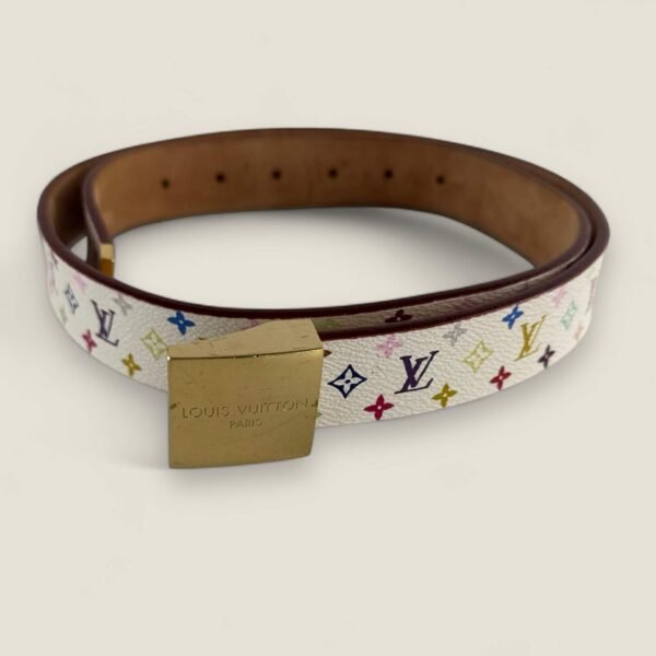 Louis Vuitton multicolor riem wit