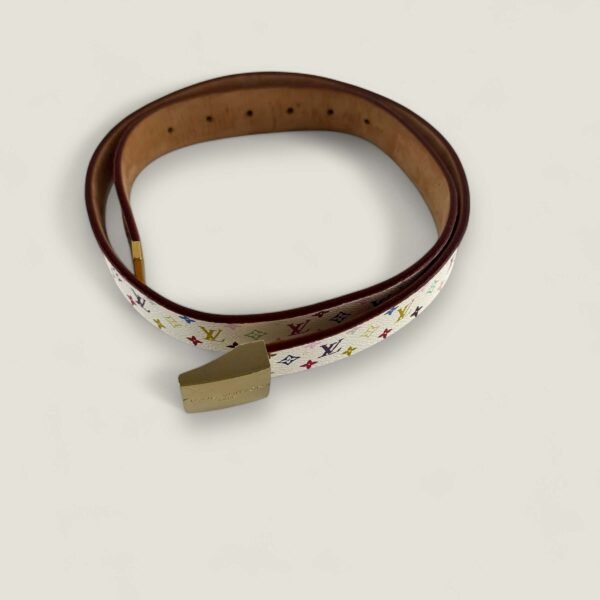 Louis Vuitton multicolor riem wit - pre-owned