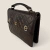 Pre-owned Chanel double turnlock briefcase with strap rare bag