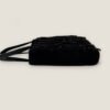 Pre-owned Chanel tas suede fringe rhinestones zwart