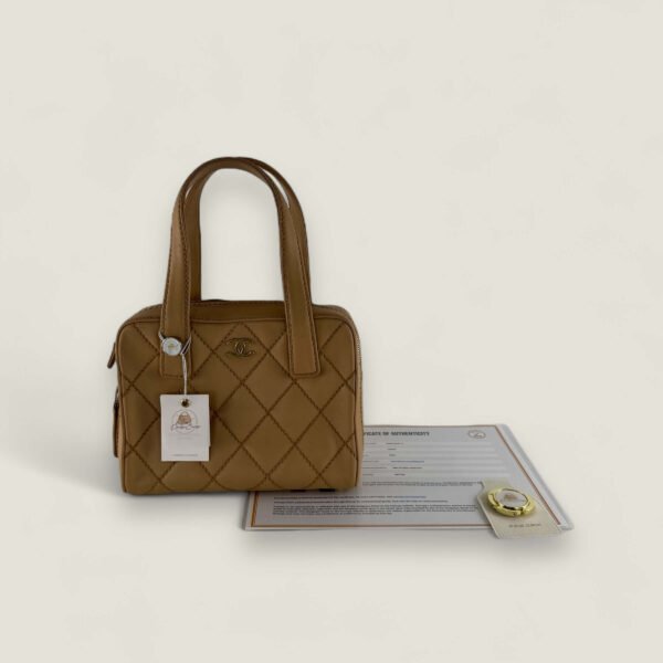 Purse Curse Chanel wild stitch handtas beige