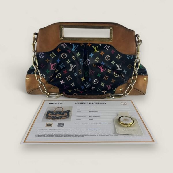 Authentieke Louis Vuitton x Murakami Judy GM tas met Entrupy authenticiteitscertificaat