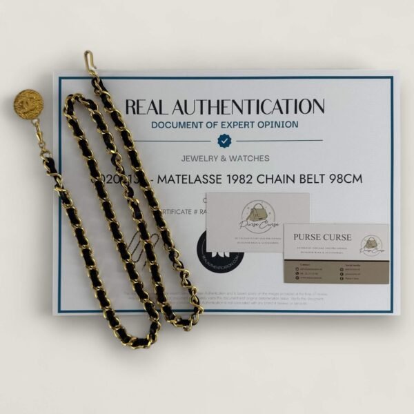 Real authentication certificaat Chanel riem vintage