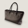 Chanel handtas bruin metallic leer soft caviar