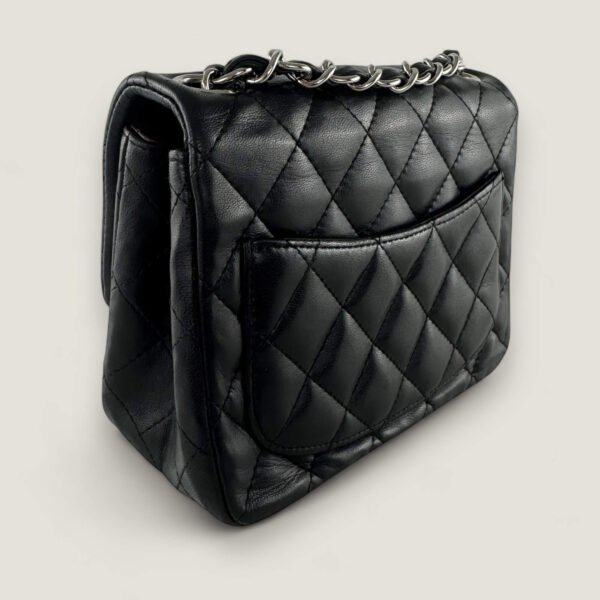 Chanel tas zwart lamsleer zilveren hardware