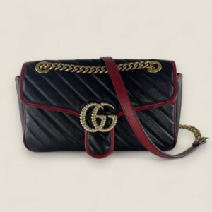 Gucci GG Marmont zwart met rood