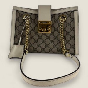 Gucci GG supreme padlock tote