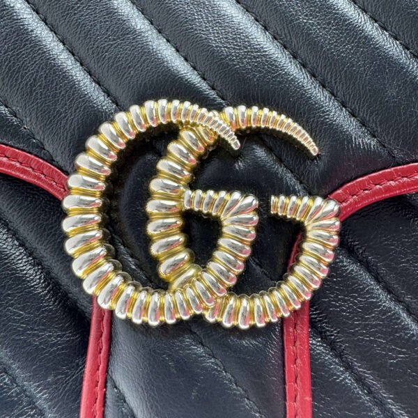 Gucci logo Gucci GG Marmont zwart met rood