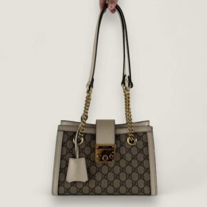 Tweedehands Gucci GG supreme padlock tote