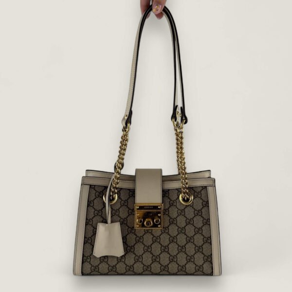 Tweedehands Gucci GG supreme padlock tote