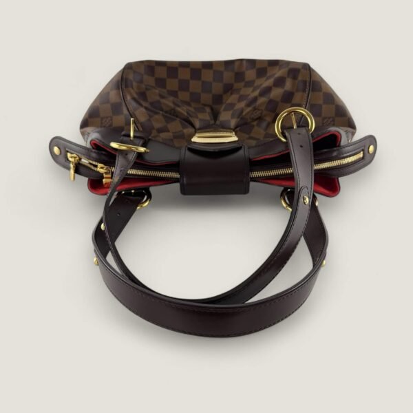 Voorkant Louis Vuitton Sistina PM damier ebene canvas