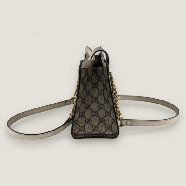 Zijaanzicht Gucci padlock tote small wit