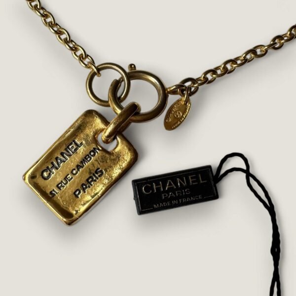 Vintage Chanel ketting 24k verguld en Chanel tag