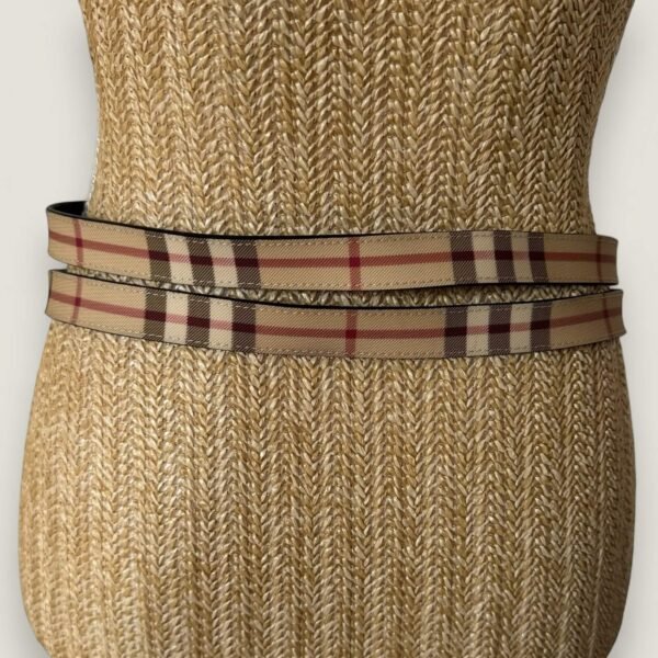 burberry double strap belt closeup