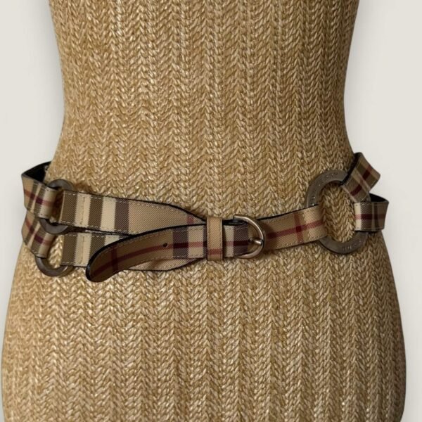burberry haymarket check belt front