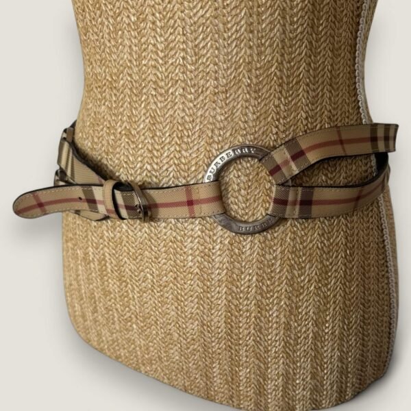burberry haymarket check riem voorkant