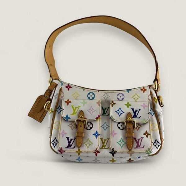 vintage Louis Vuitton Lodge tas in wit multicolor monogram canvas
