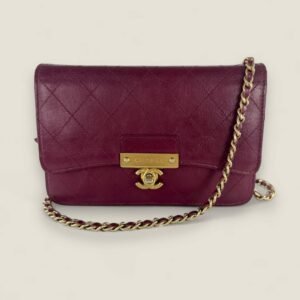 Chanel WOC rood leer gouden hardware