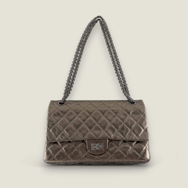 Chanel metallic bronze pre-owned designer bag Chanel metallic bronze pre-owned designer bag