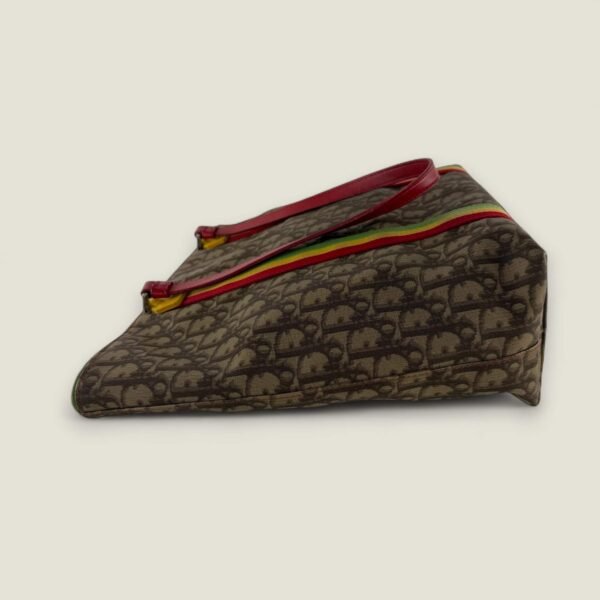 Dior Trotter print Rasta tote bag van Galliano Dior Trotter print Rasta tote bag van Galliano