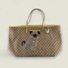 Gucci gg supreme oliver pug dog tote voorkant Gucci gg supreme oliver pug dog tote voorkant