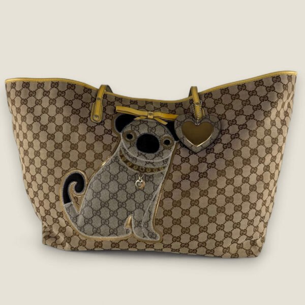 Gucci pre owned pug dog tote grote formaat Gucci pre owned pug dog tote grote formaat