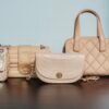 Beige Chanel tassen vintage origineel