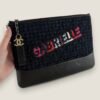 Chanel Gabrielle clutch donkerblauw zwart