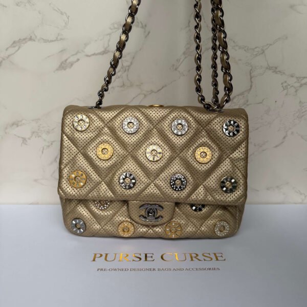 Chanel Paris Dubai medals bag gold