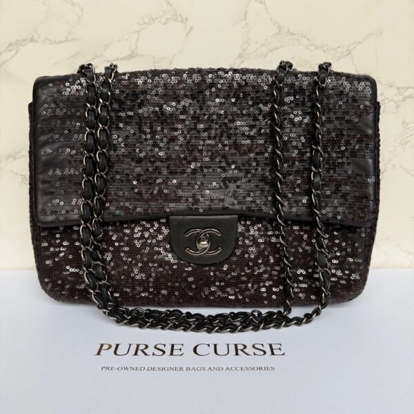 Chanel moonlight on water flap front view Chanel moonlight on water flap front view