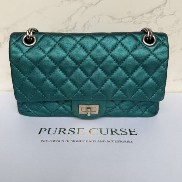 Chanel reissue 225 bag metallic blue