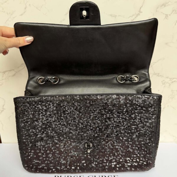 Chanel zwarte pailletten designer tas Chanel zwarte pailletten designer tas