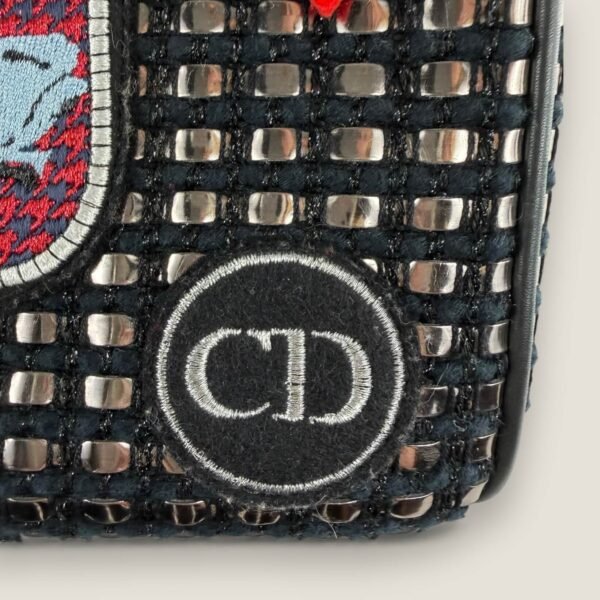 Detail Dior patches Dior medium metallic tweed patch Diorissimo satchel