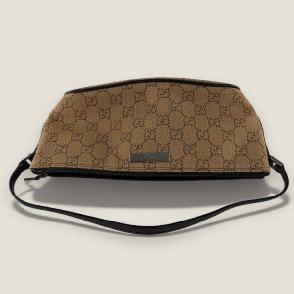 Gucci gg supreme boat bag zilveren hardware detail