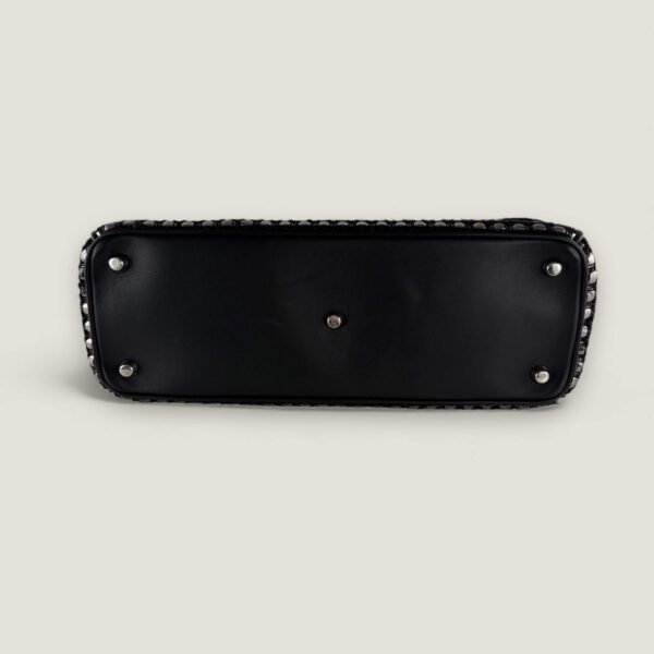 Onderkant Christian Dior Metallic Tweed Diorissimo Tote tweedehands