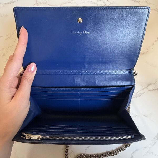 Dior Diorama Croisiere WOC blauw leer binnenkant overzicht