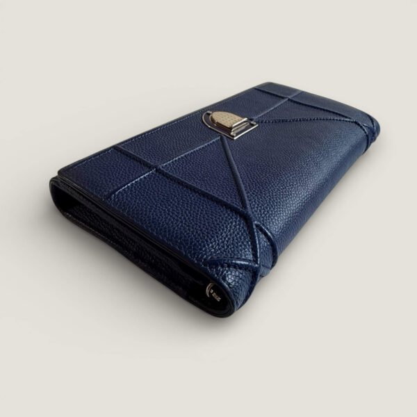Dior Diorama Croisiere clutch blauw leer minimal design