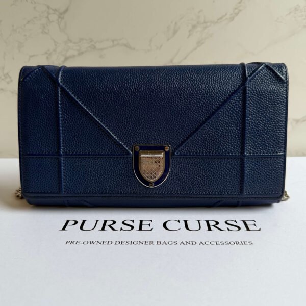 Dior Diorama Croisiere clutch zonder ketting blauw