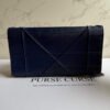 Dior Diorama wallet on chain blauw achterkant detail