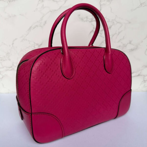 Gucci Diamanté Bright Leather Satchel roze crossbody optie