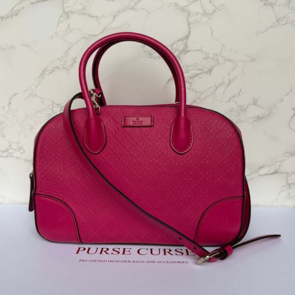 Gucci Diamanté satchel roze volledig overzicht