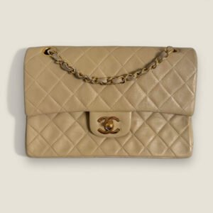 Chanel small classic flap bag beige vintage Chanel small classic flap bag beige vintage