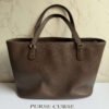 Gucci brown pebbled leather tote