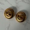 Chanel vintage CC logo oorbellen