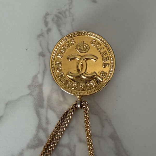 Vintage Chanel broche tasje 24k verguld