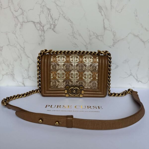 Chanel CC logo Boy bag flap small