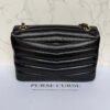 Chanel shiny calfskin flap bag zwart achterkant