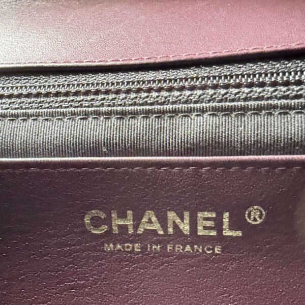 Chanel single flap bag binnenkant burgundy